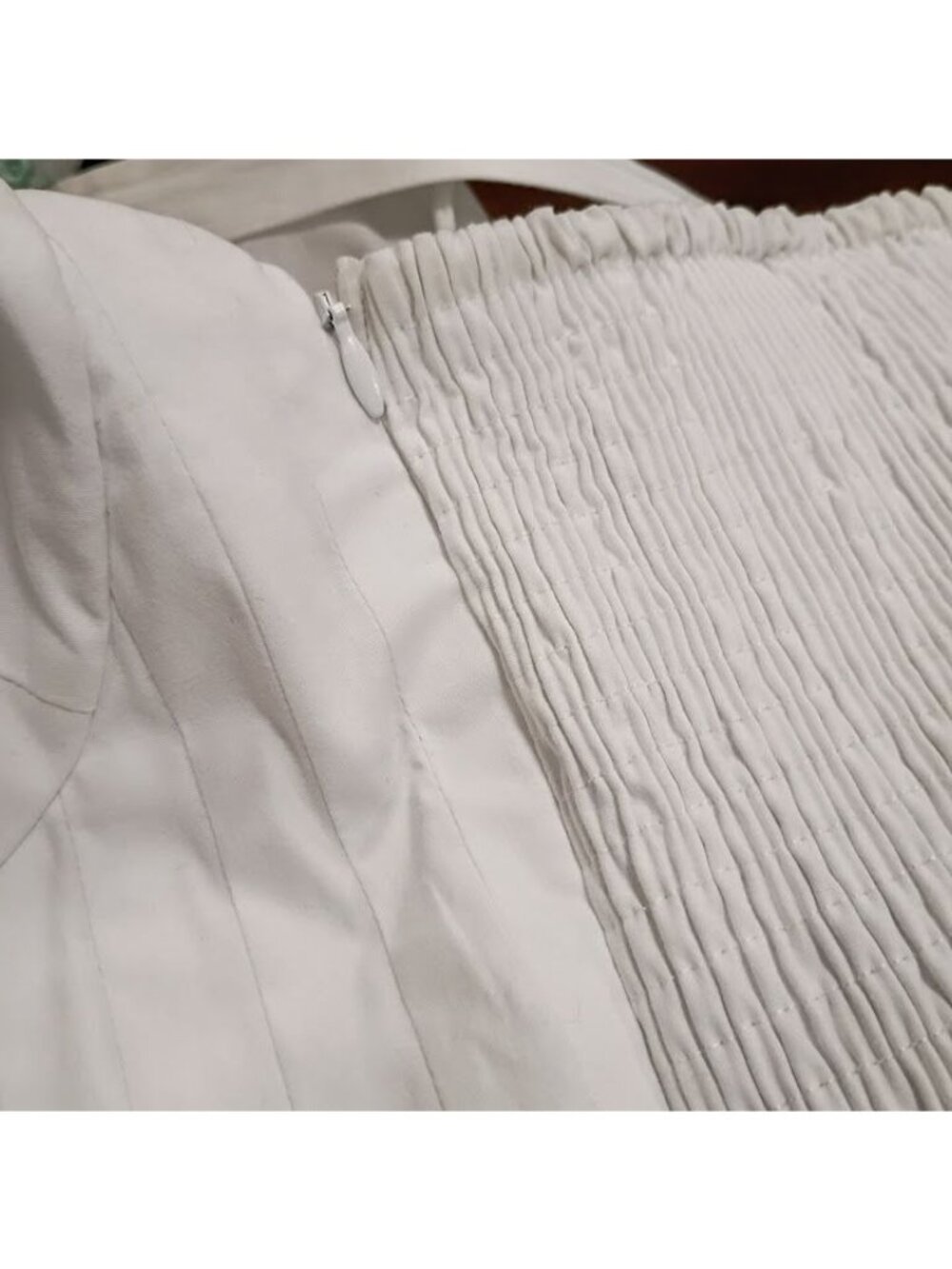 Line & Dot White Wide-Leg Sleeveless Jumpsuit With Smocked Back Size Small - Picture 14 of 14